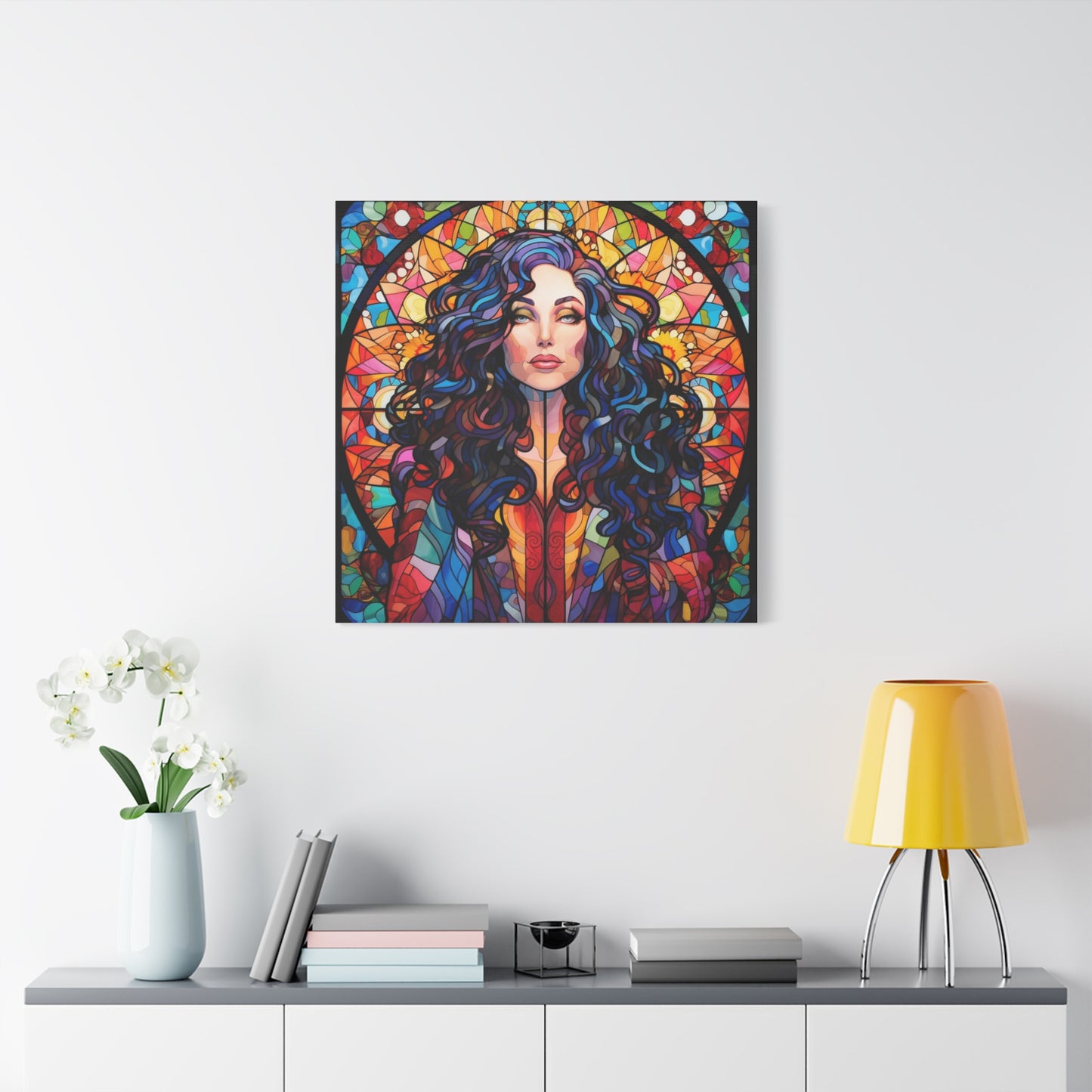 Canvas Print -Cher Stained Glass Wall Art