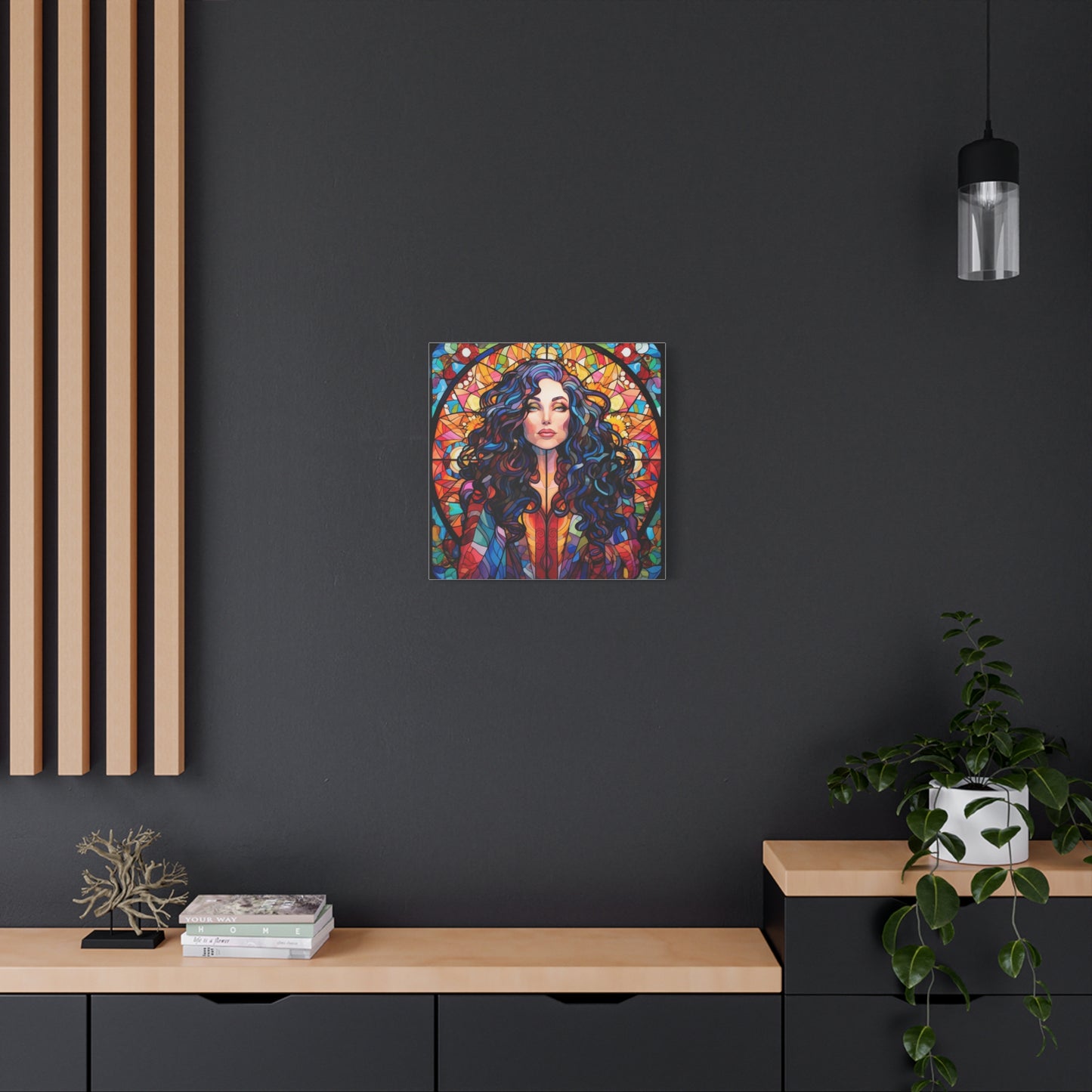Canvas Print -Cher Stained Glass Wall Art