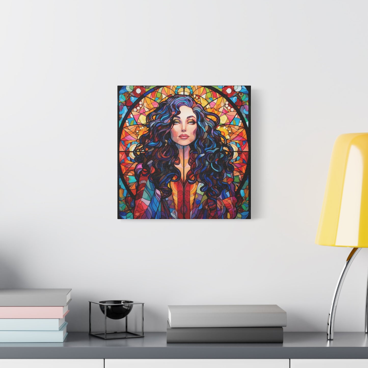 Canvas Print -Cher Stained Glass Wall Art