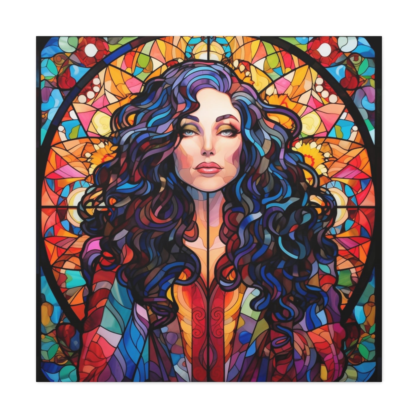 Canvas Print -Cher Stained Glass Wall Art