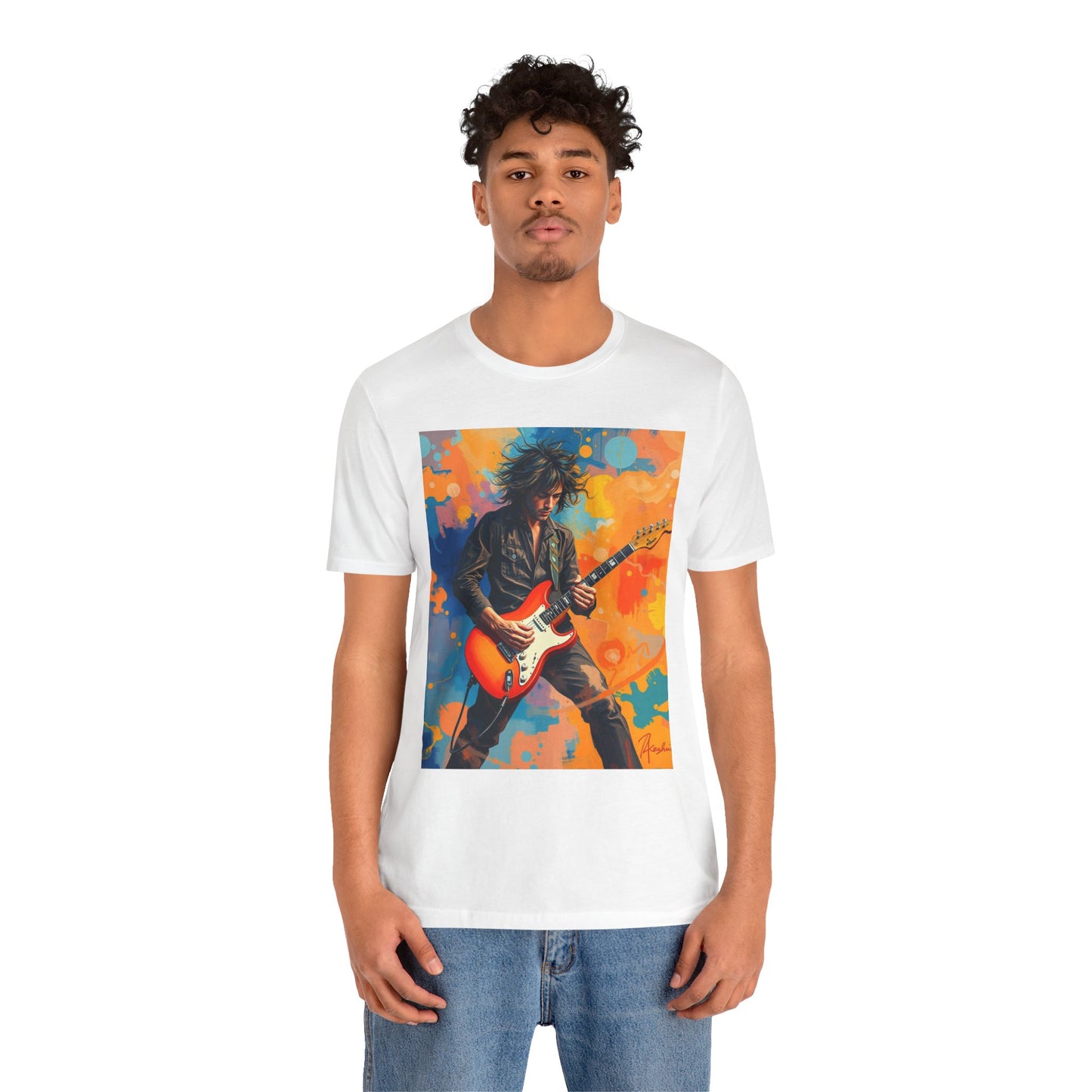 Male 80s Rocker Abstract T-Shirt 1