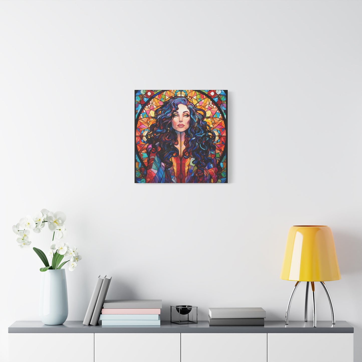 Canvas Print -Cher Stained Glass Wall Art
