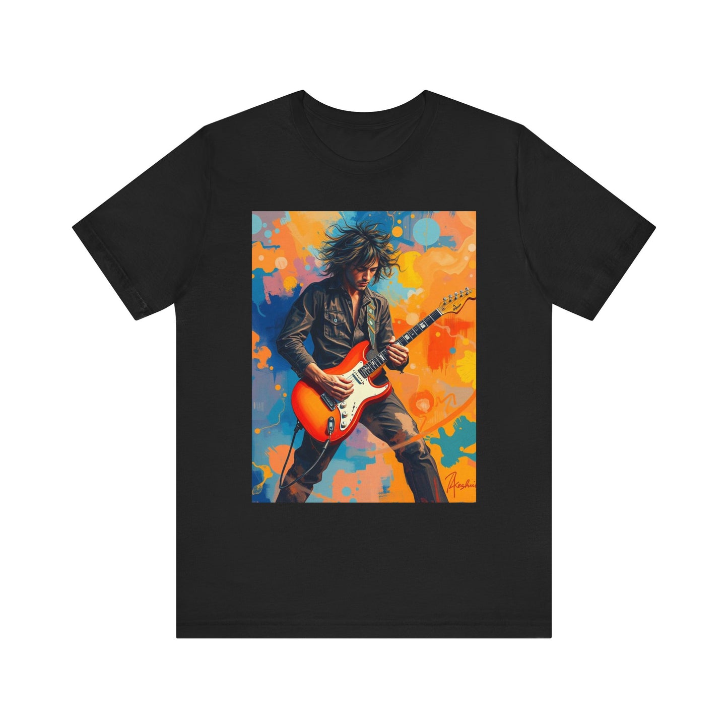 Male 80s Rocker Abstract T-Shirt 1