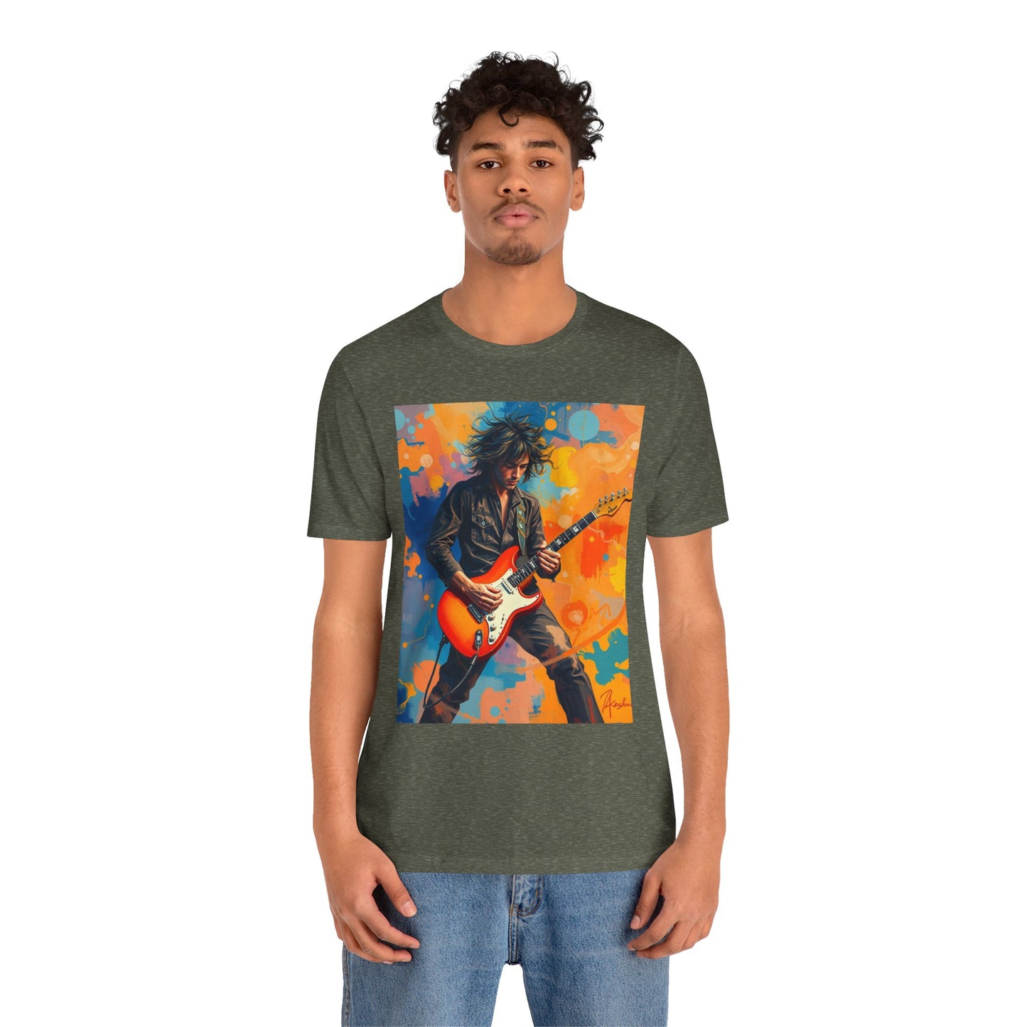 Male 80s Rocker Abstract T-Shirt 1
