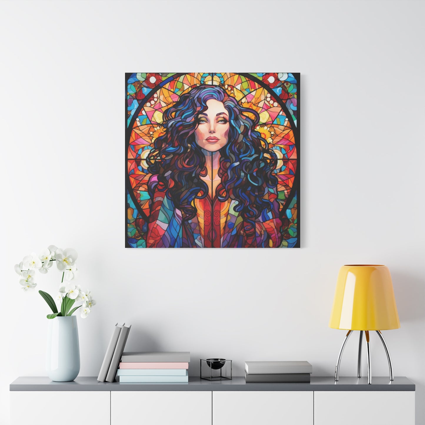 Canvas Print -Cher Stained Glass Wall Art