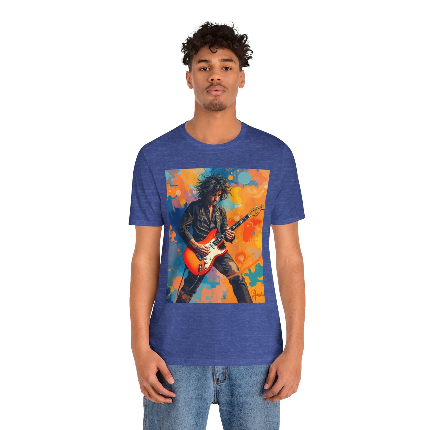 Male 80s Rocker Abstract T-Shirt 1