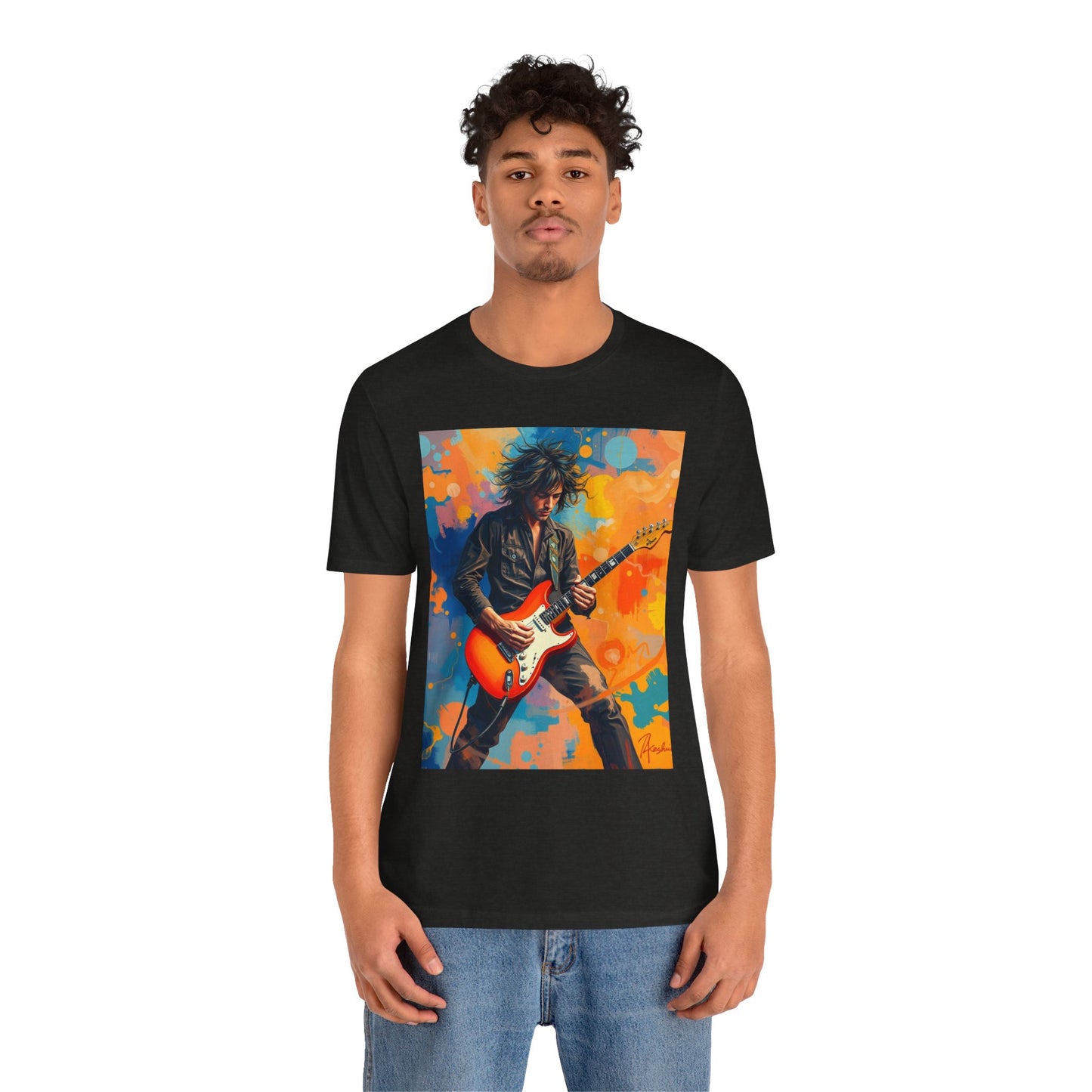 Male 80s Rocker Abstract T-Shirt 1