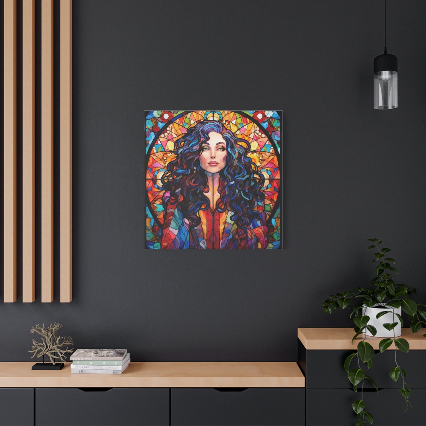 Canvas Print -Cher Stained Glass Wall Art