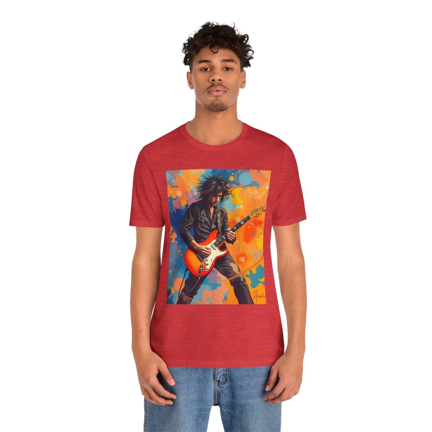 Male 80s Rocker Abstract T-Shirt 1
