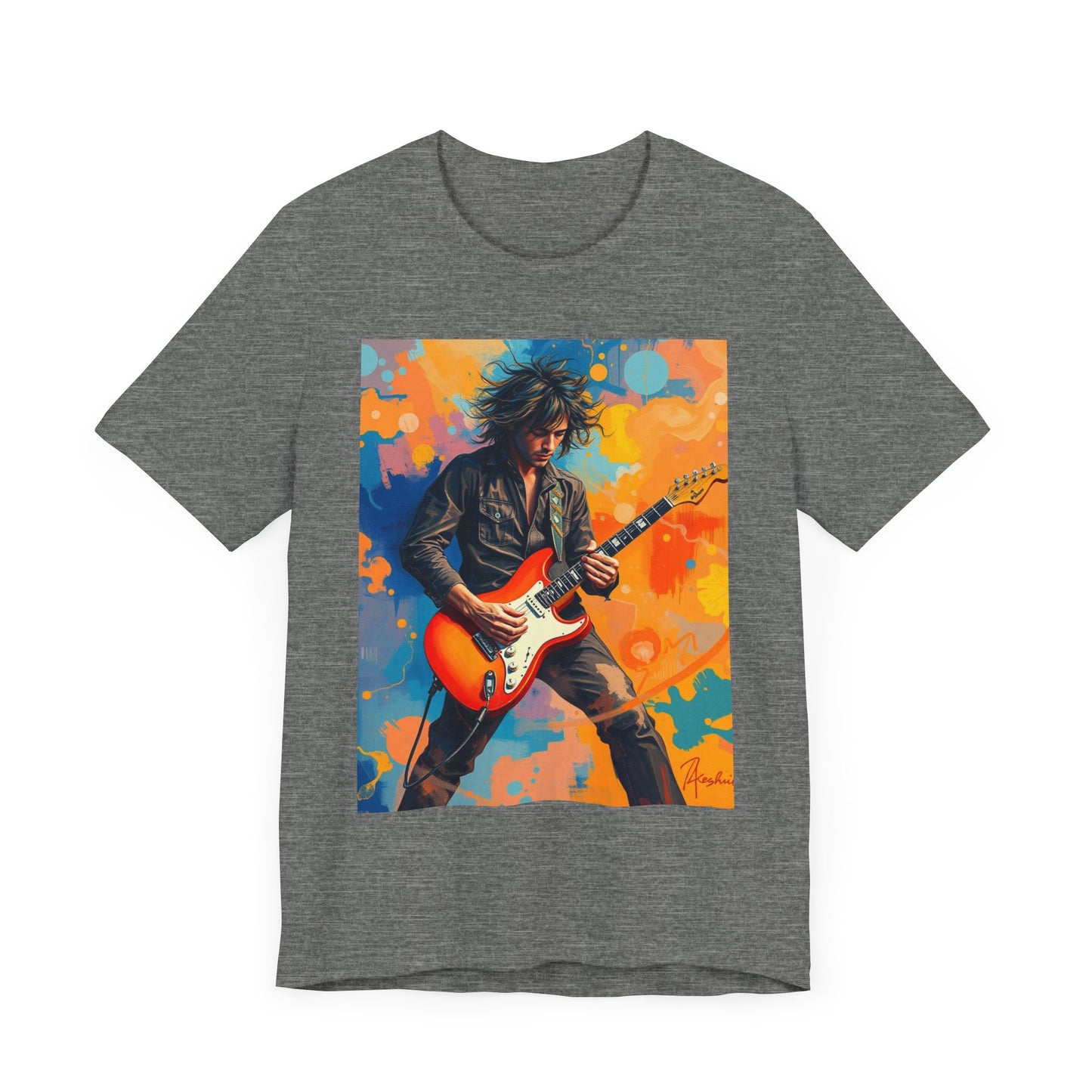 Male 80s Rocker Abstract T-Shirt 1