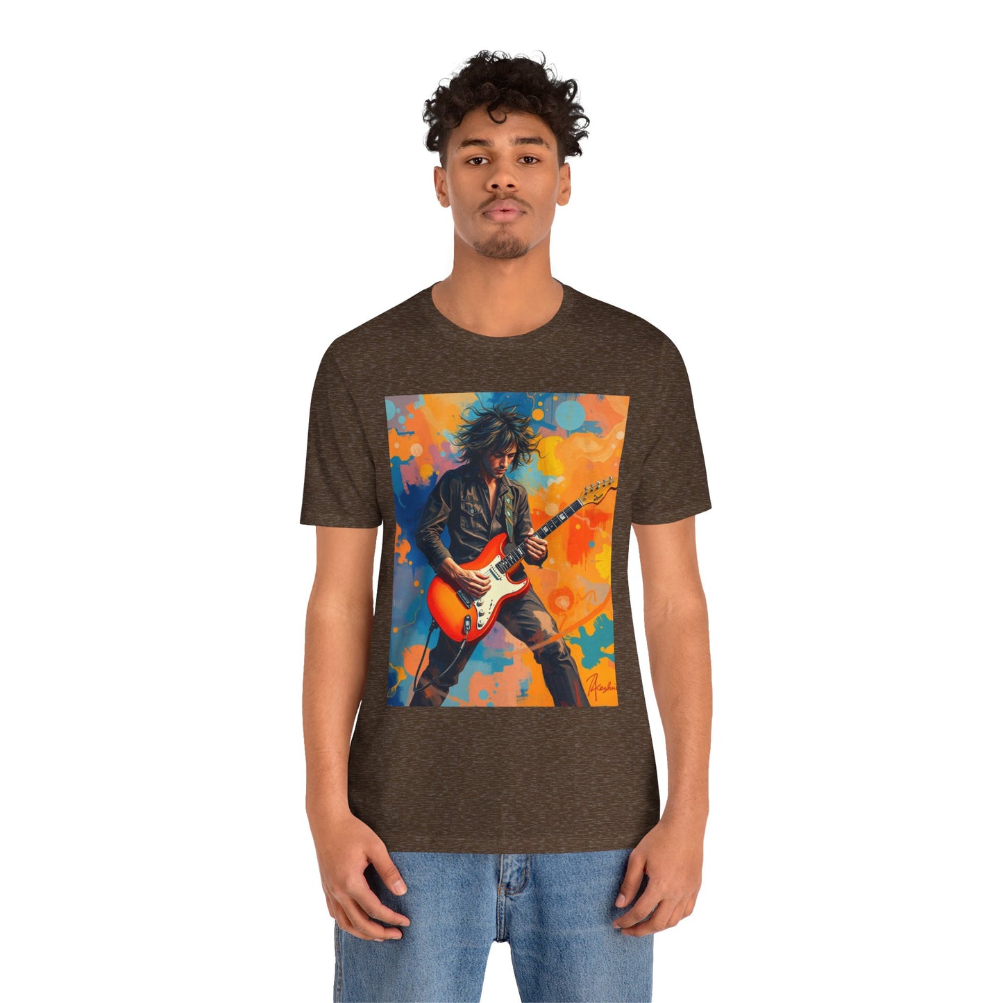 Male 80s Rocker Abstract T-Shirt 1