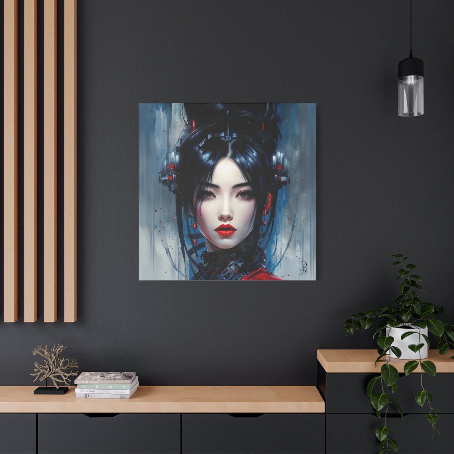 Beautiful ScFi Woman  Asian Abstract Art