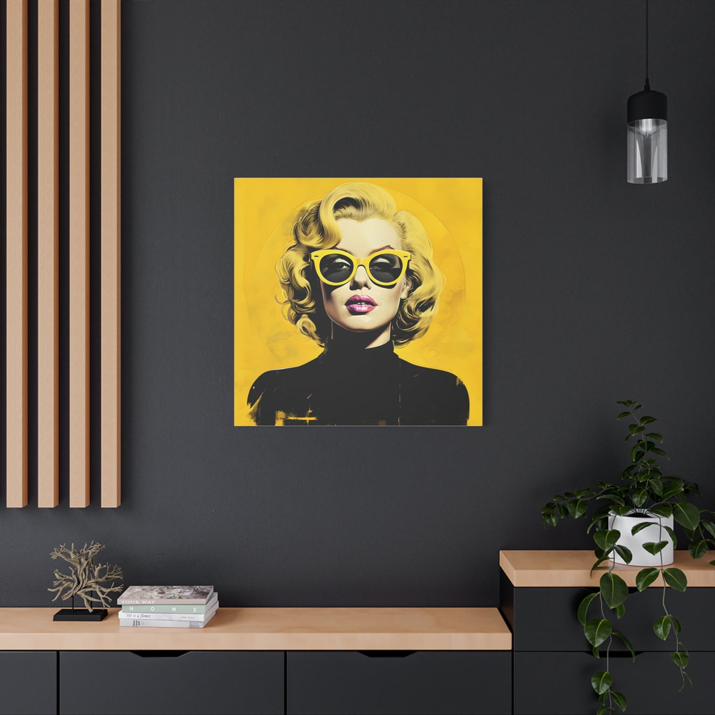 Canvas Print -Marilyn Monroe w Sunglasses Abstract Art 3