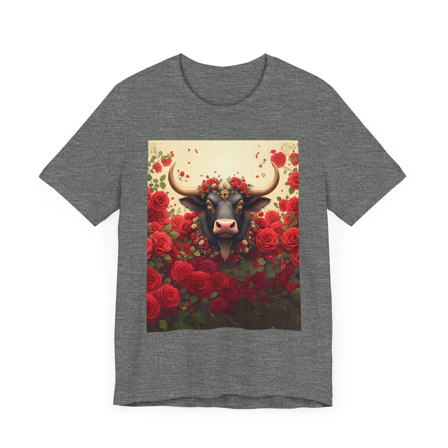 Red Rose Cow Tee