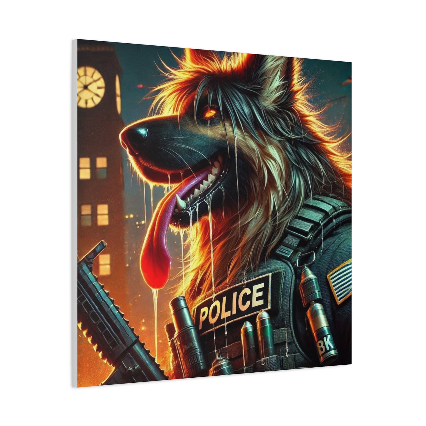 Canvas Print -Police Dog Wall Art