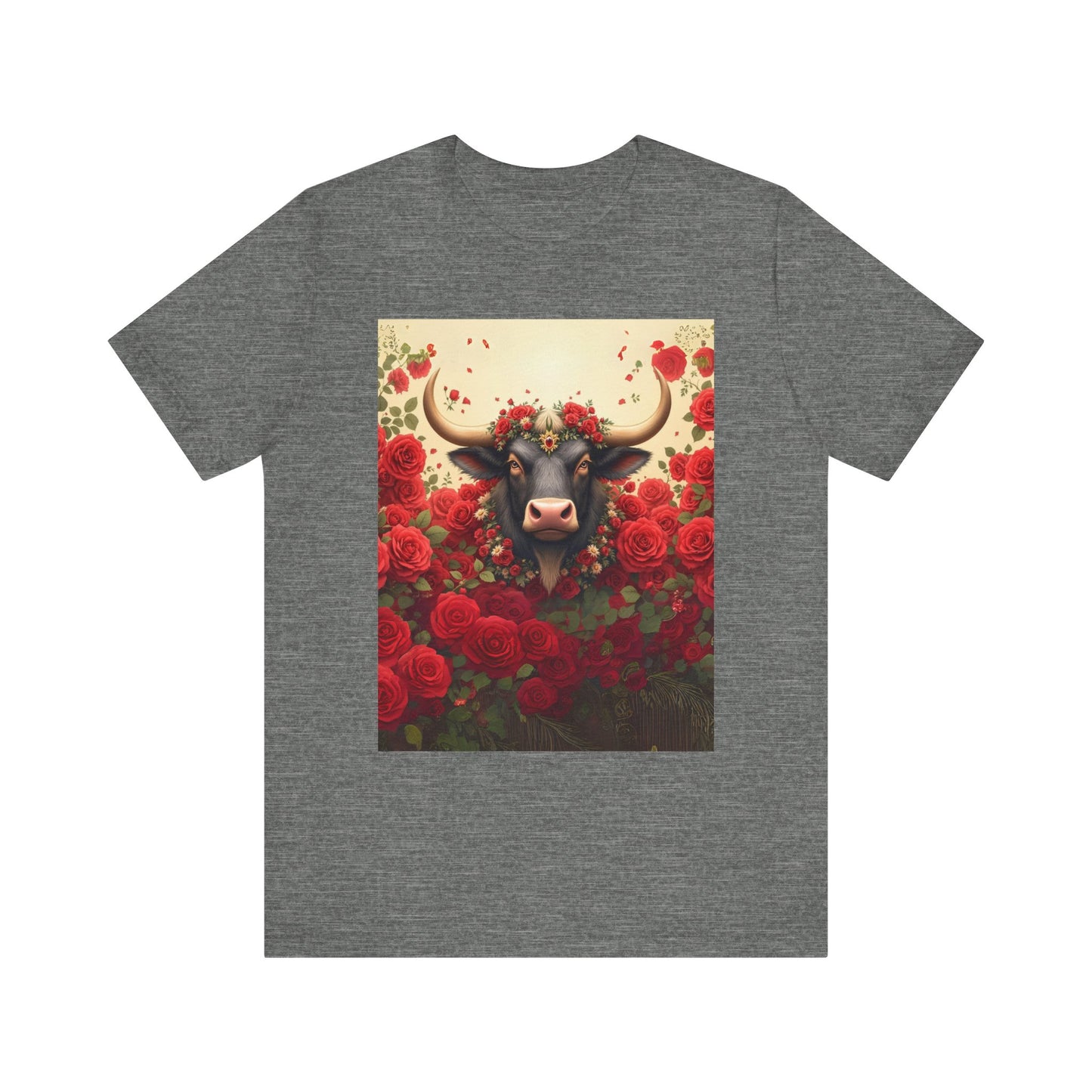 Red Rose Cow Tee