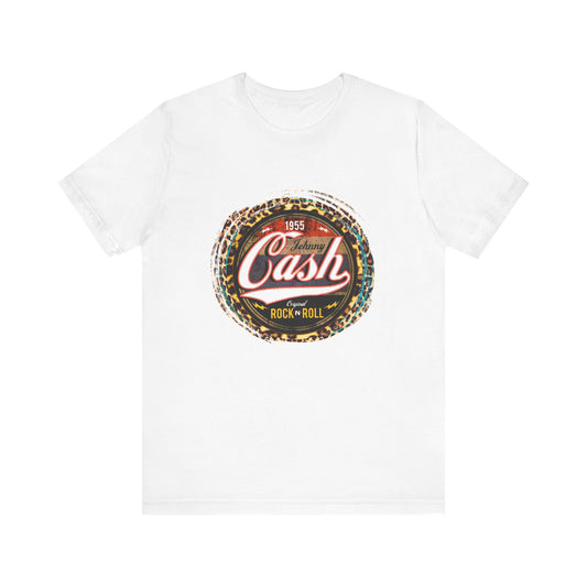 Johnny Cash leopard Trim T-Shirt