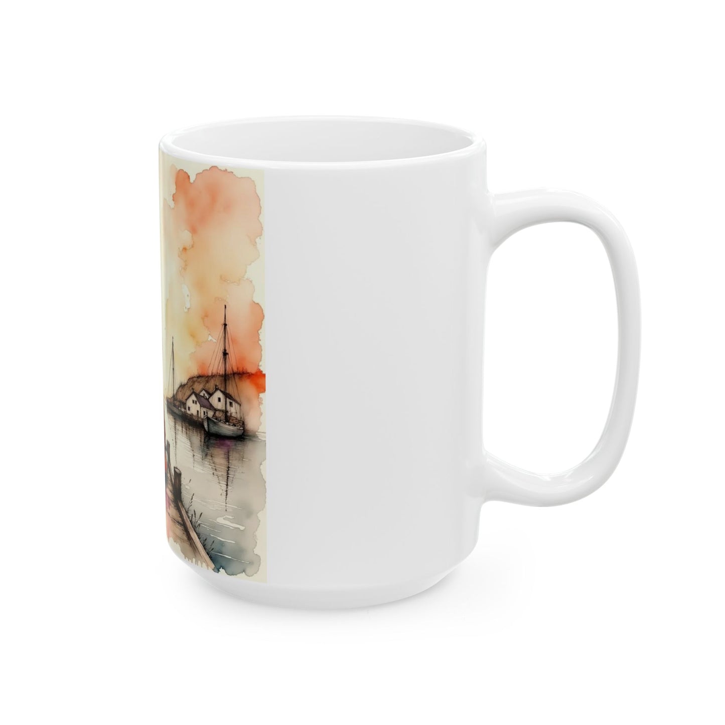 Boy on a Pier Ceramic Mug (11oz, 15oz)
