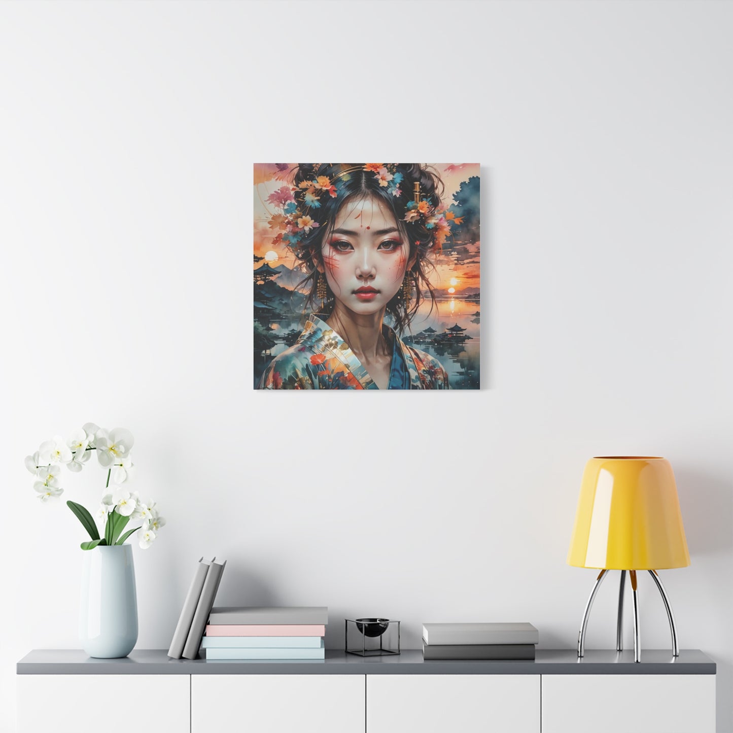 Beautiful Woman Asian Abstract Art