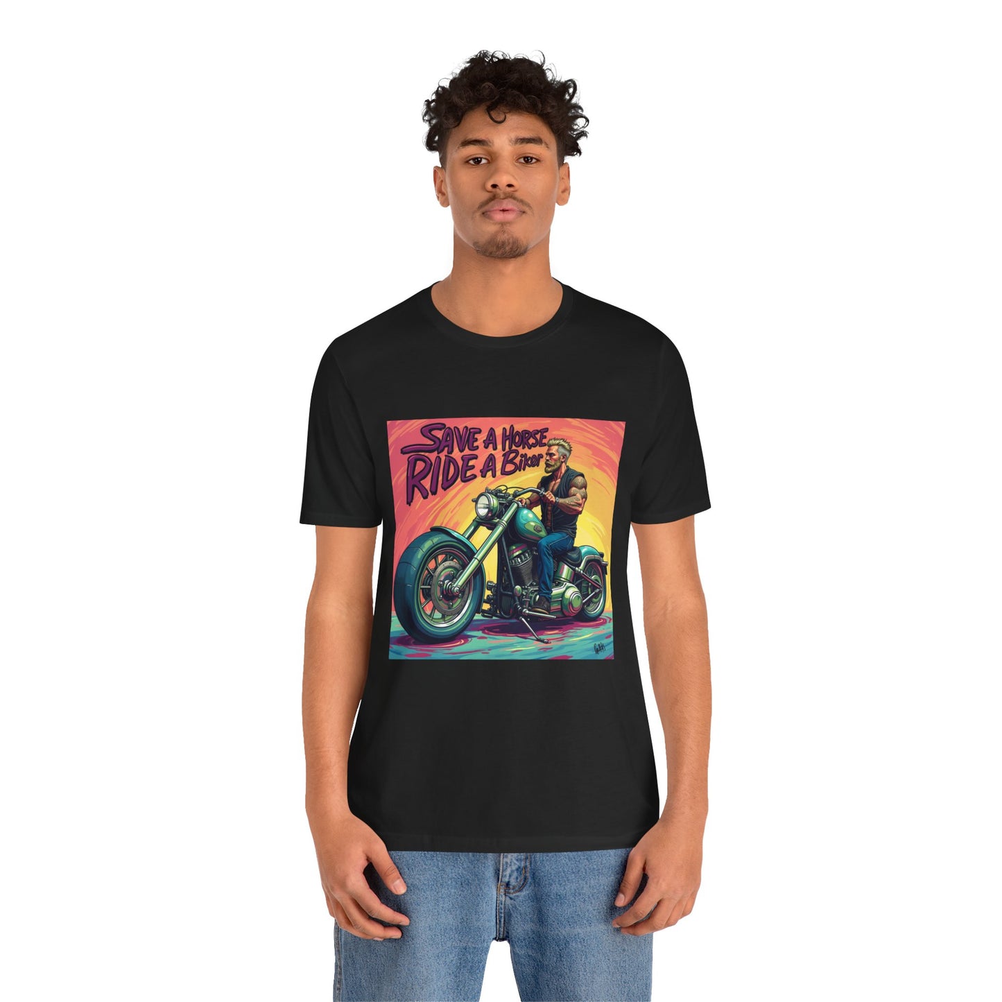 Save a Horse Ride a Biker Tee 3