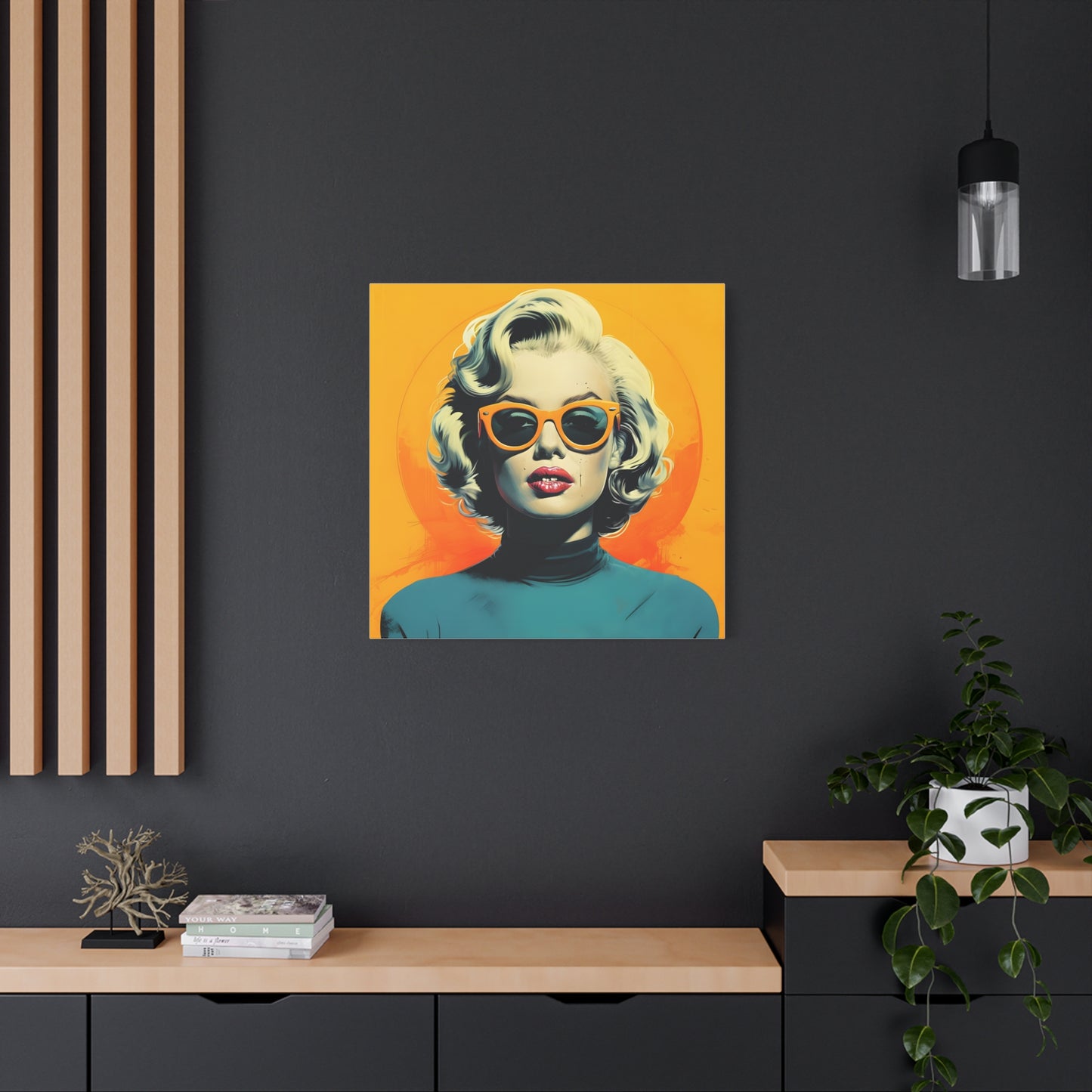 Canvas Print -Marilyn Monroe w Sunglasses Abstract Art 2