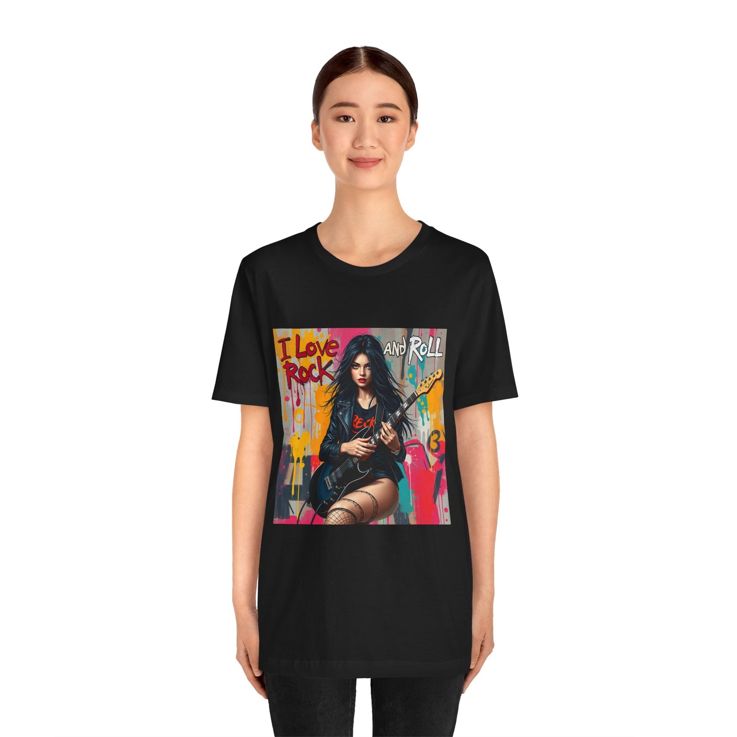 I Love Rock and Roll Abstract T-Shirt 1