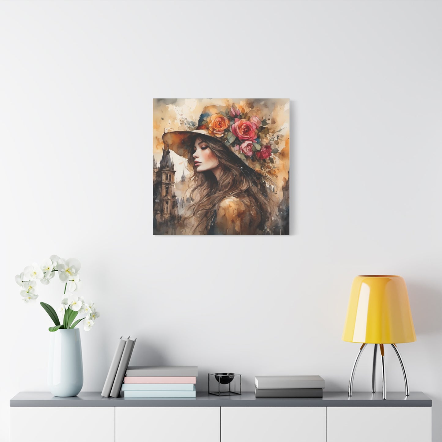 Beautiful Lady in a Hat Abstract Art