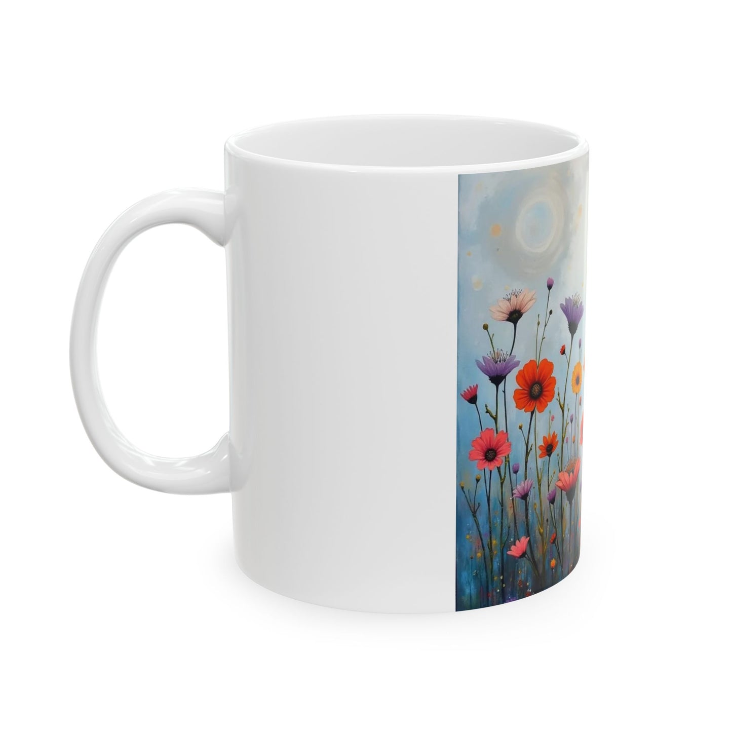 Pretty Flowers Ceramic Mug (11oz, 15oz)