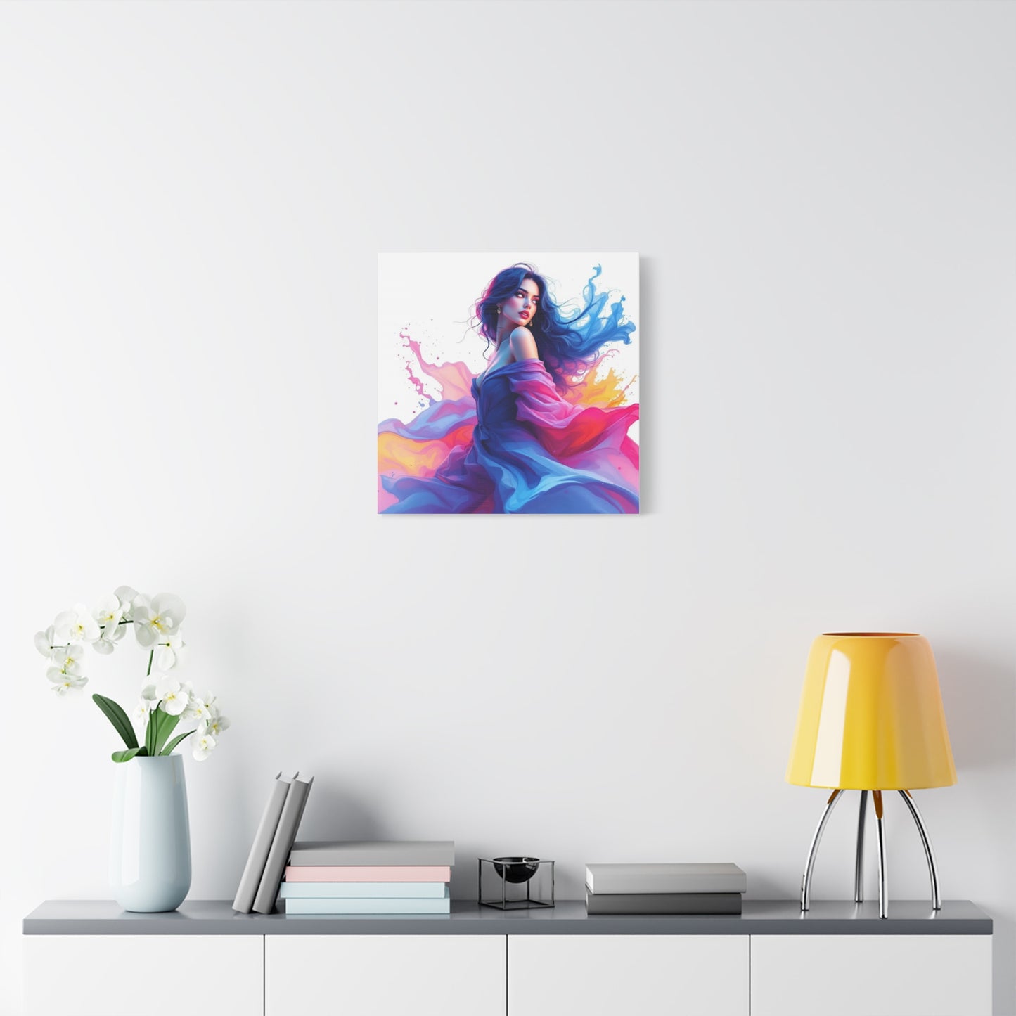 Beautiful Lady in Color Abstract Art