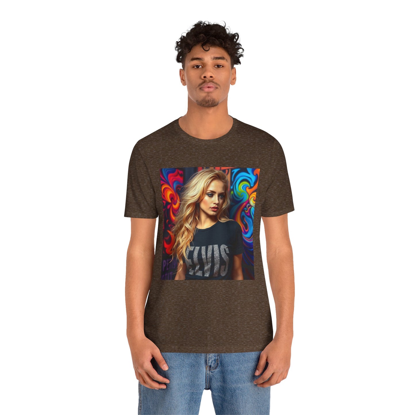 Pretty Blonde w Elvis Shirt Abstract T-shirt