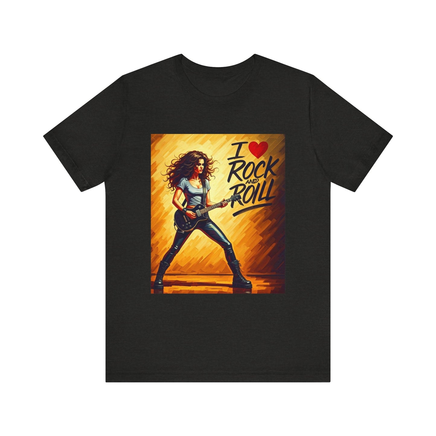 I Love Rock and Roll  Abstract T-Shirt