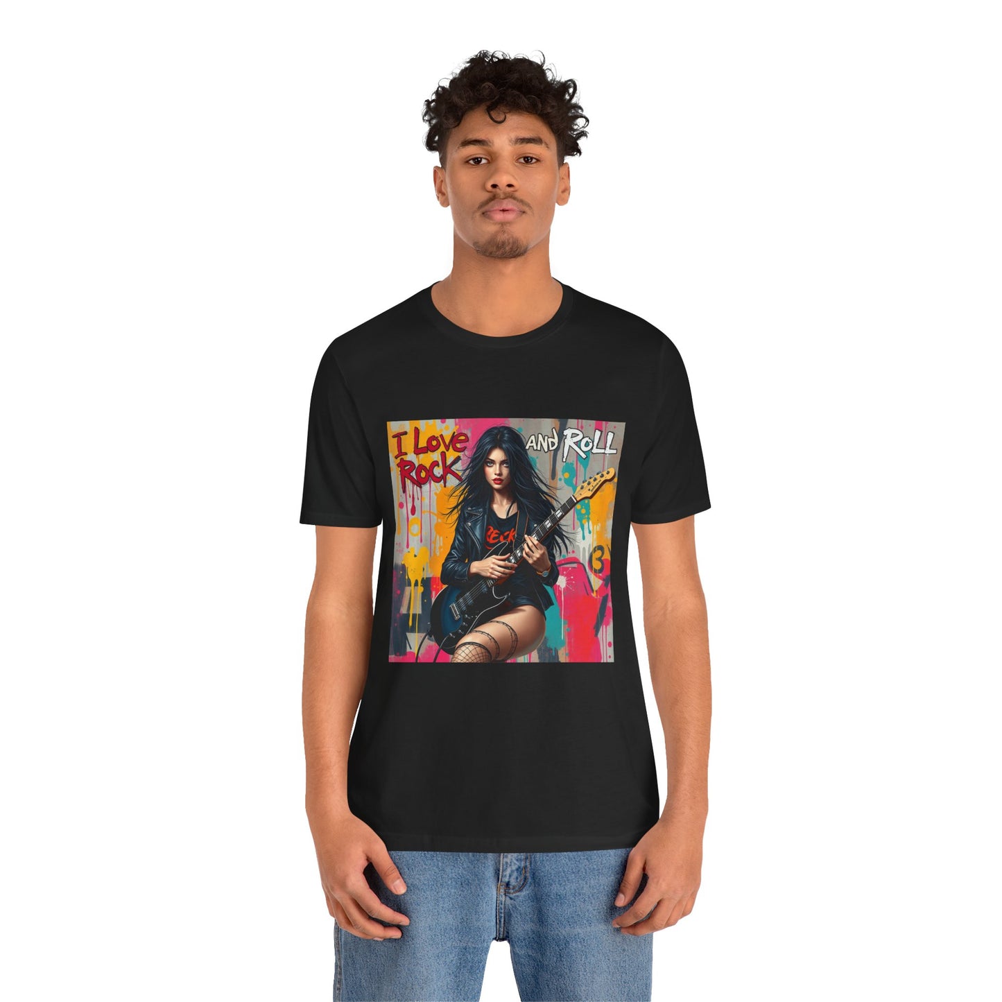 I Love Rock and Roll Abstract T-Shirt 1