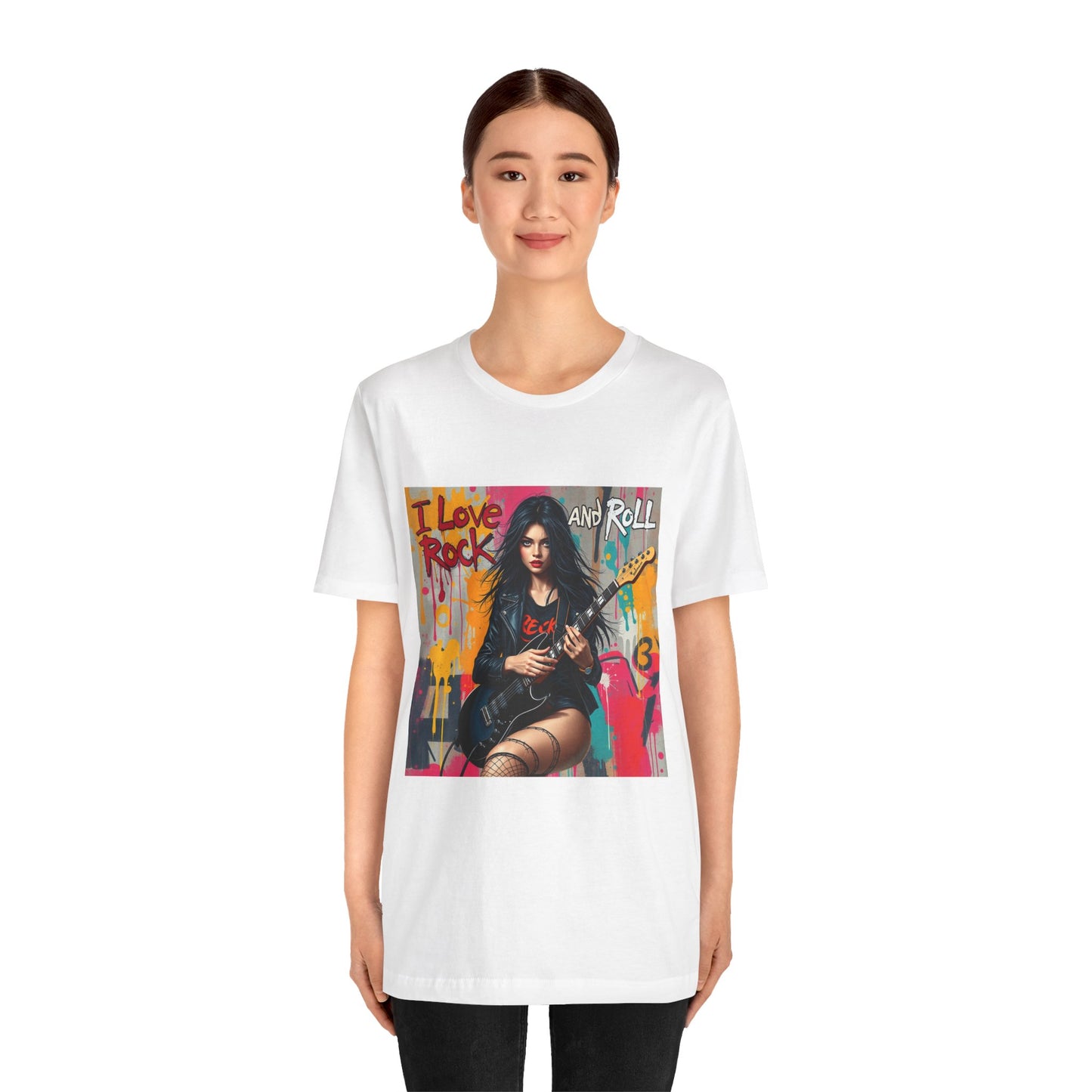 I Love Rock and Roll Abstract T-Shirt 1