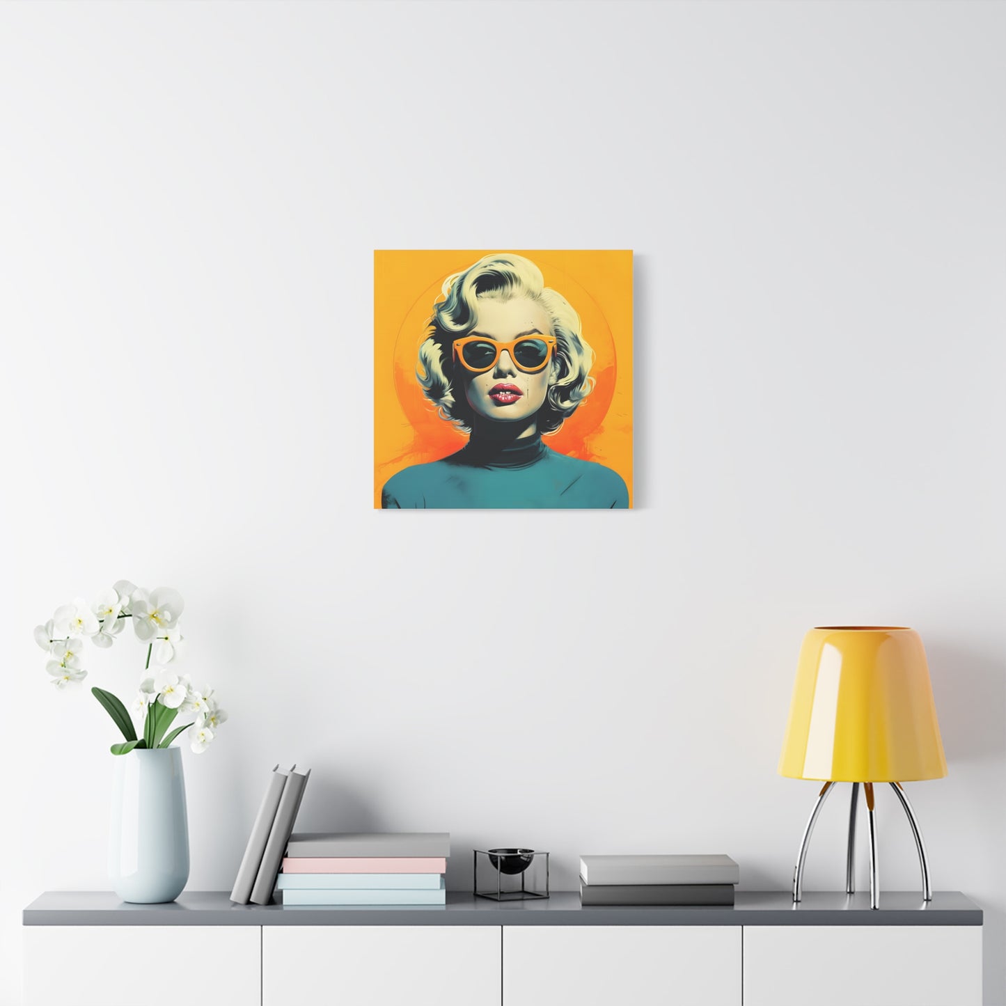 Canvas Print -Marilyn Monroe w Sunglasses Abstract Art 2