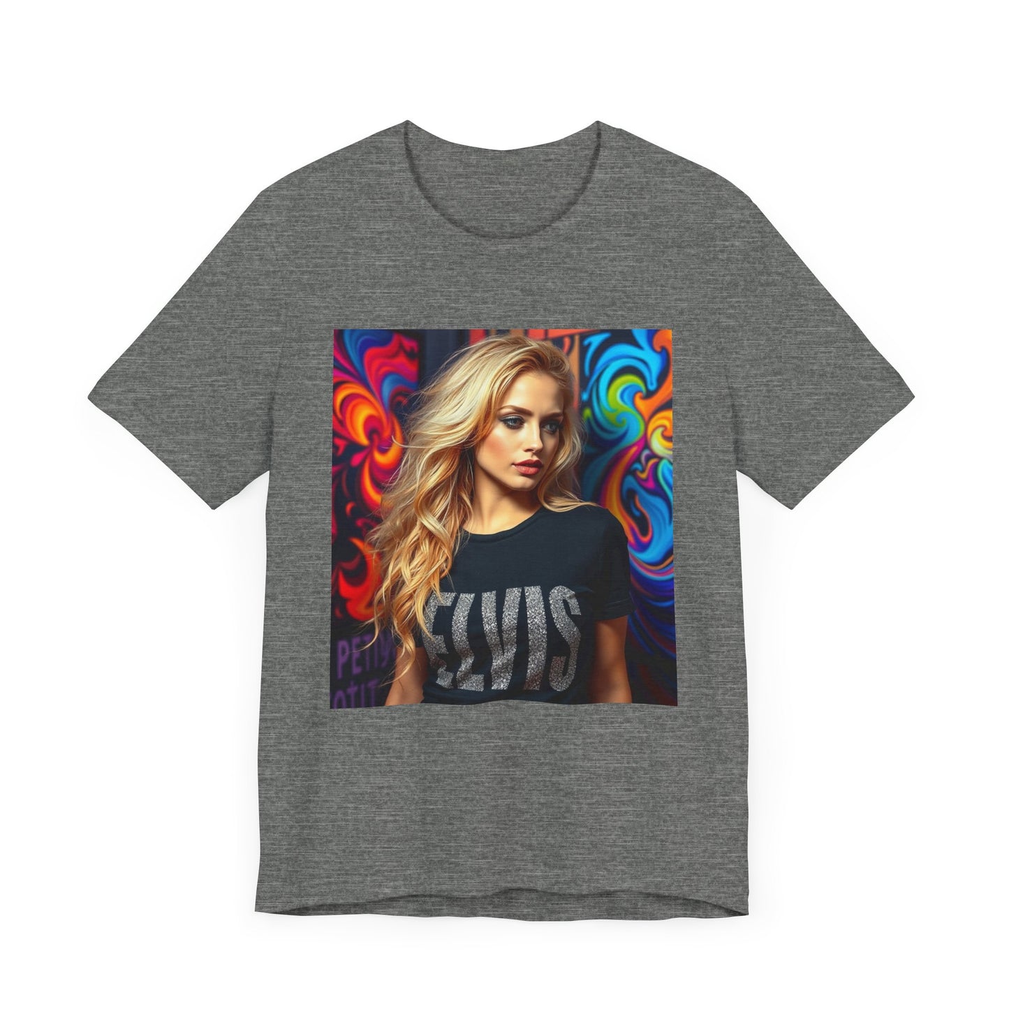 Pretty Blonde w Elvis Shirt Abstract T-shirt