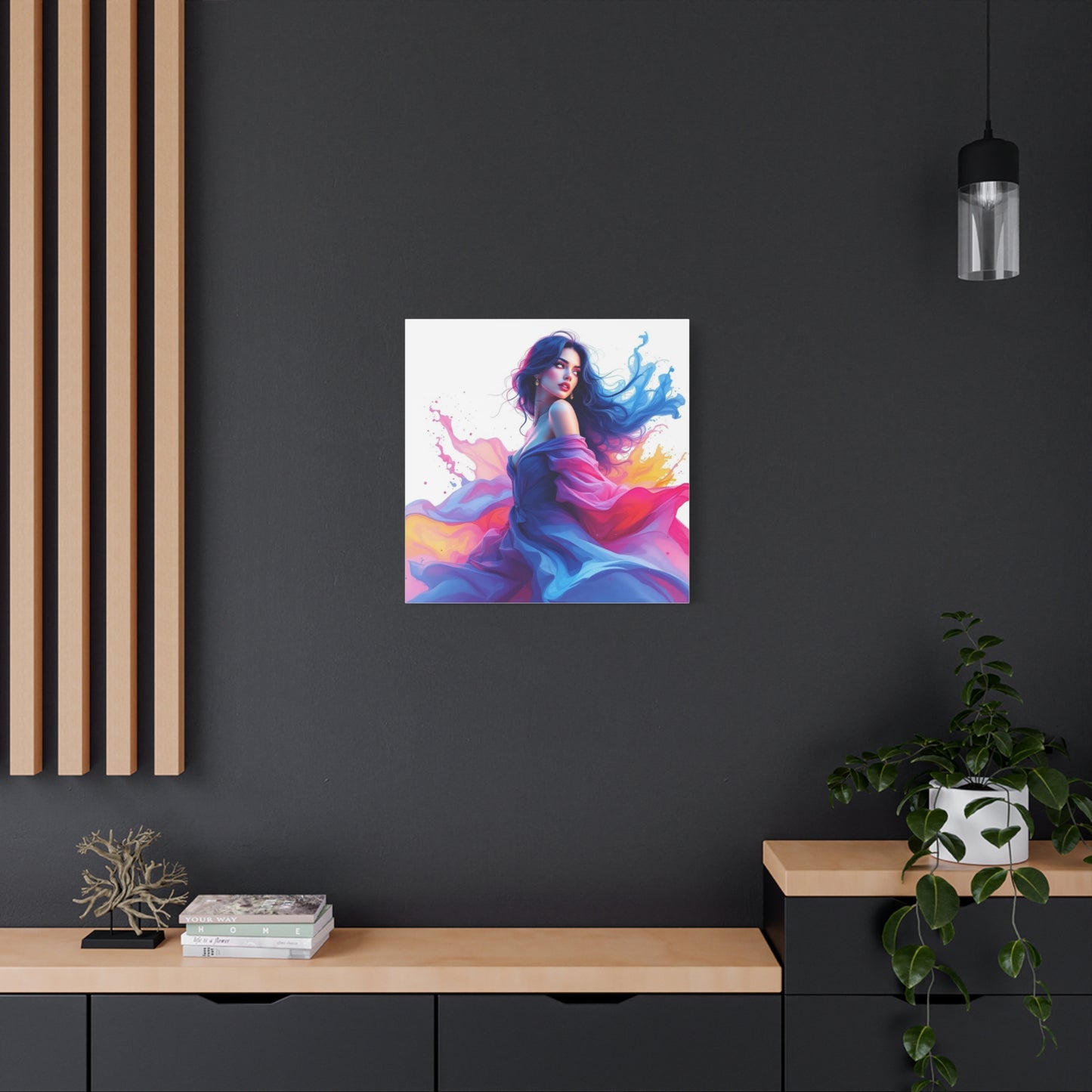 Beautiful Lady in Color Abstract Art