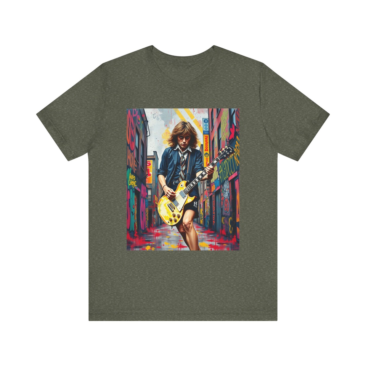 Angus Young AC/DC Abstract T-Shirt