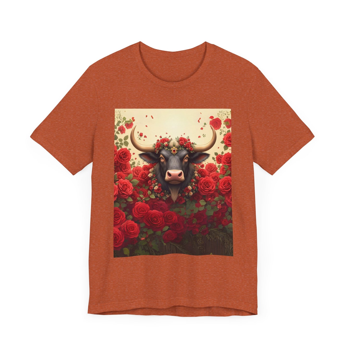 Red Rose Cow Tee