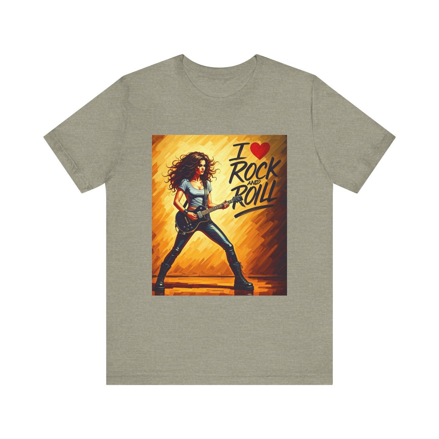 I Love Rock and Roll  Abstract T-Shirt