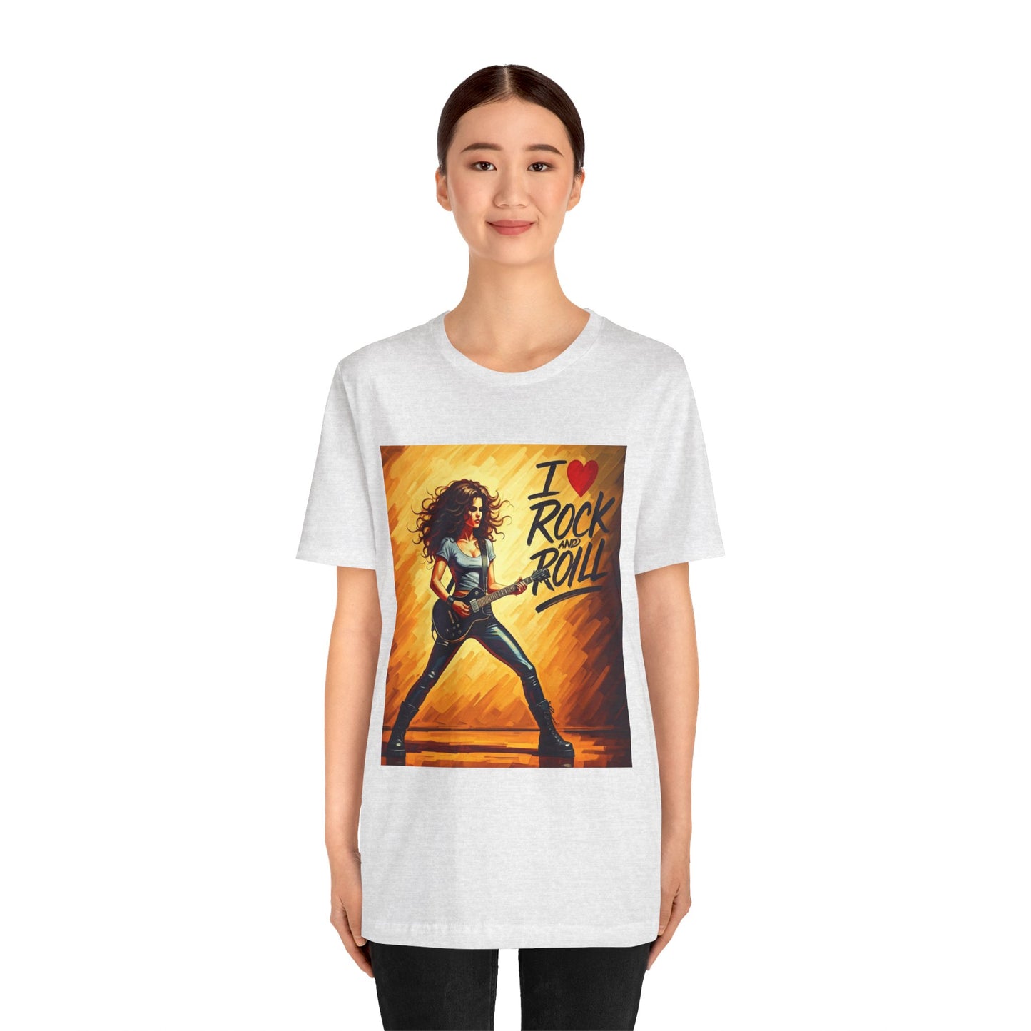 I Love Rock and Roll  Abstract T-Shirt