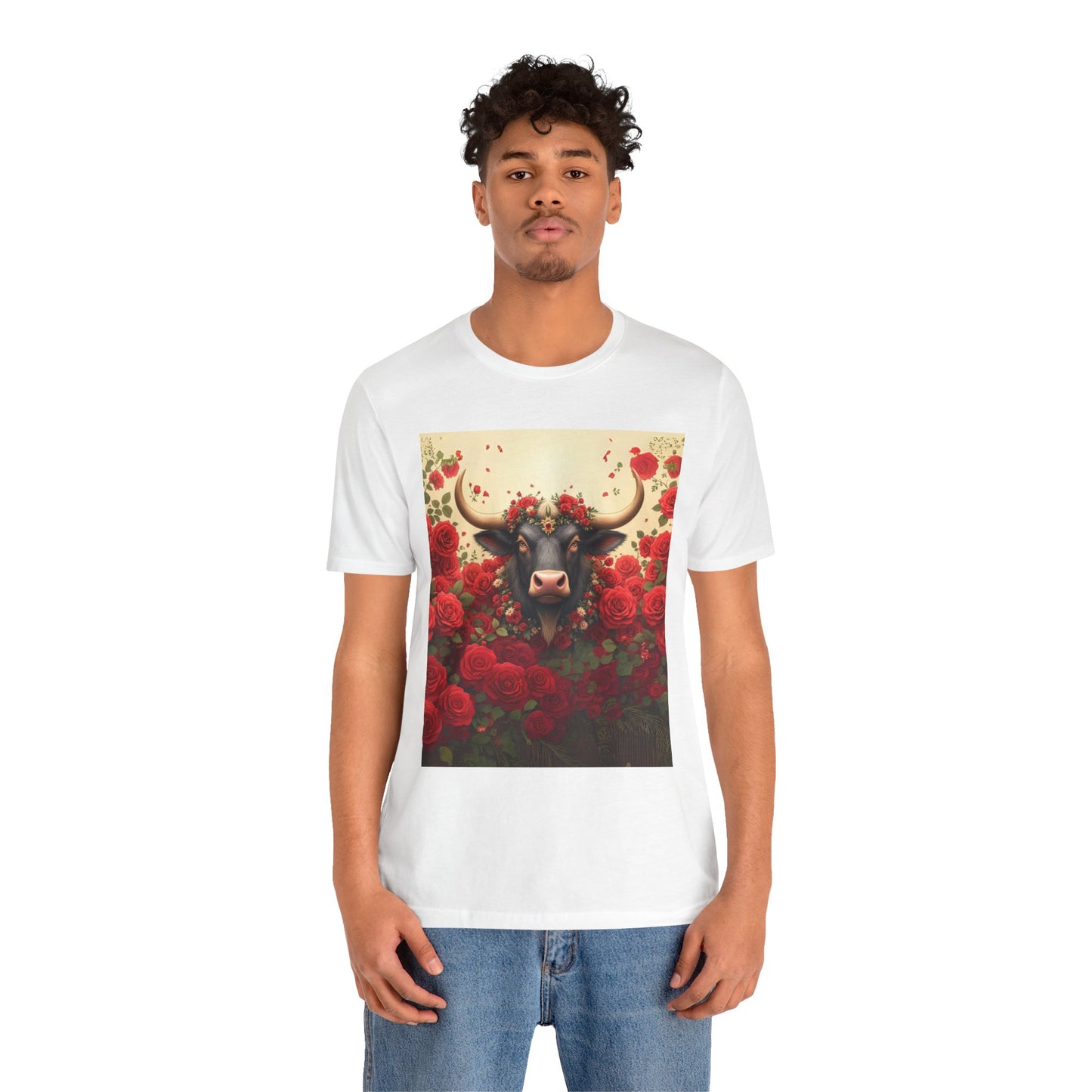 Red Rose Cow Tee