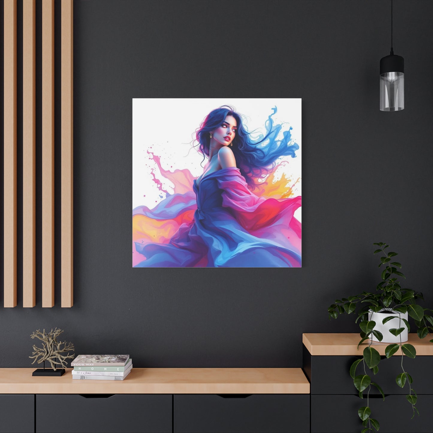 Beautiful Lady in Color Abstract Art