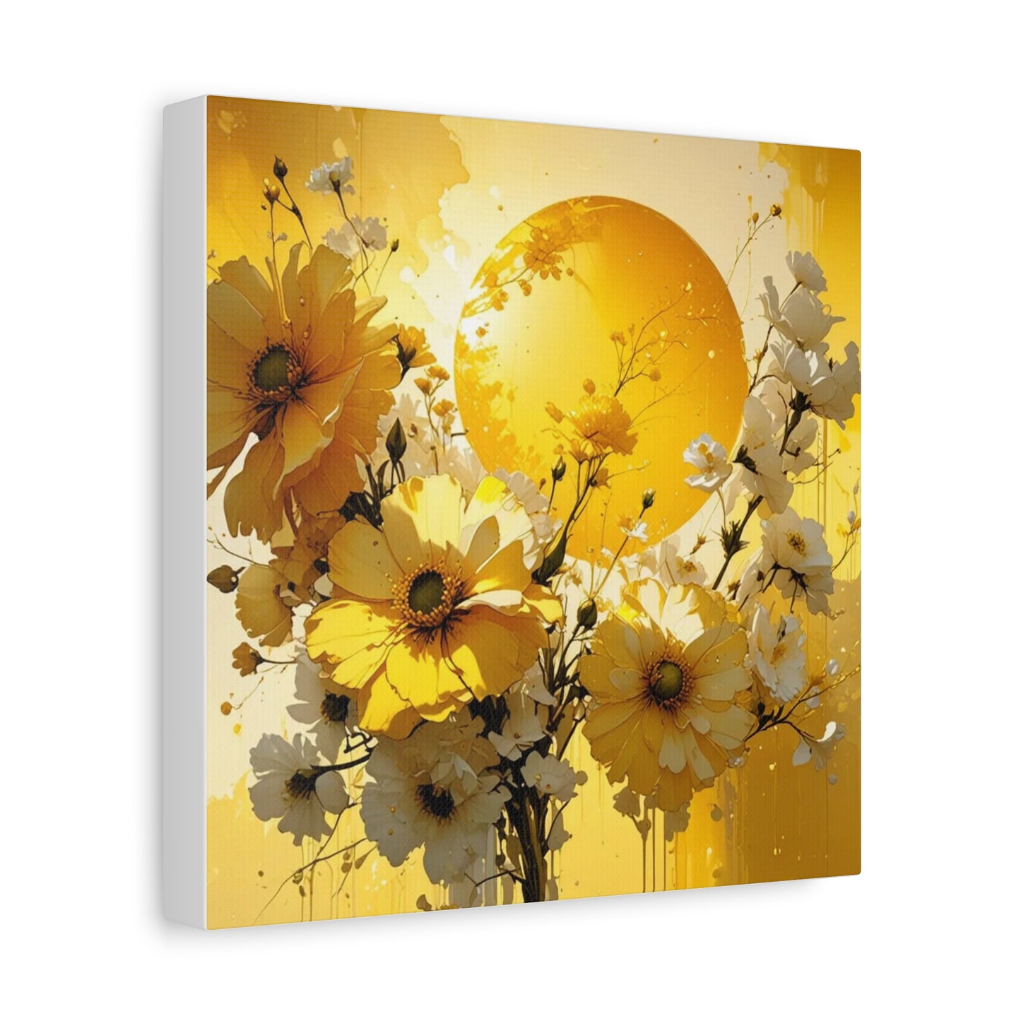 Yellow Flowers Asian Abstract Art