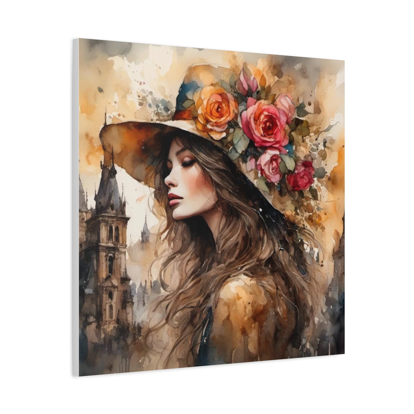 Beautiful Lady in a Hat Abstract Art