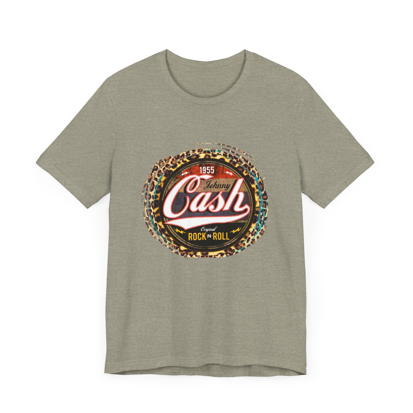 Johnny Cash leopard Trim T-Shirt