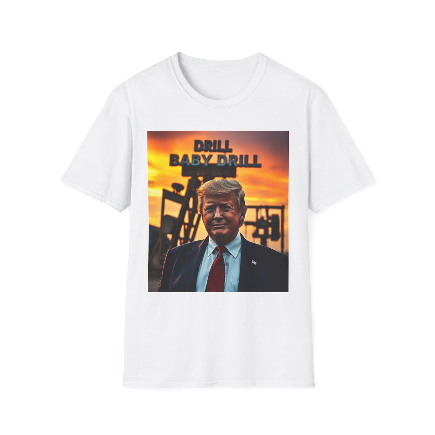 President Trump Drill Baby Drill Abstract T-Shirt