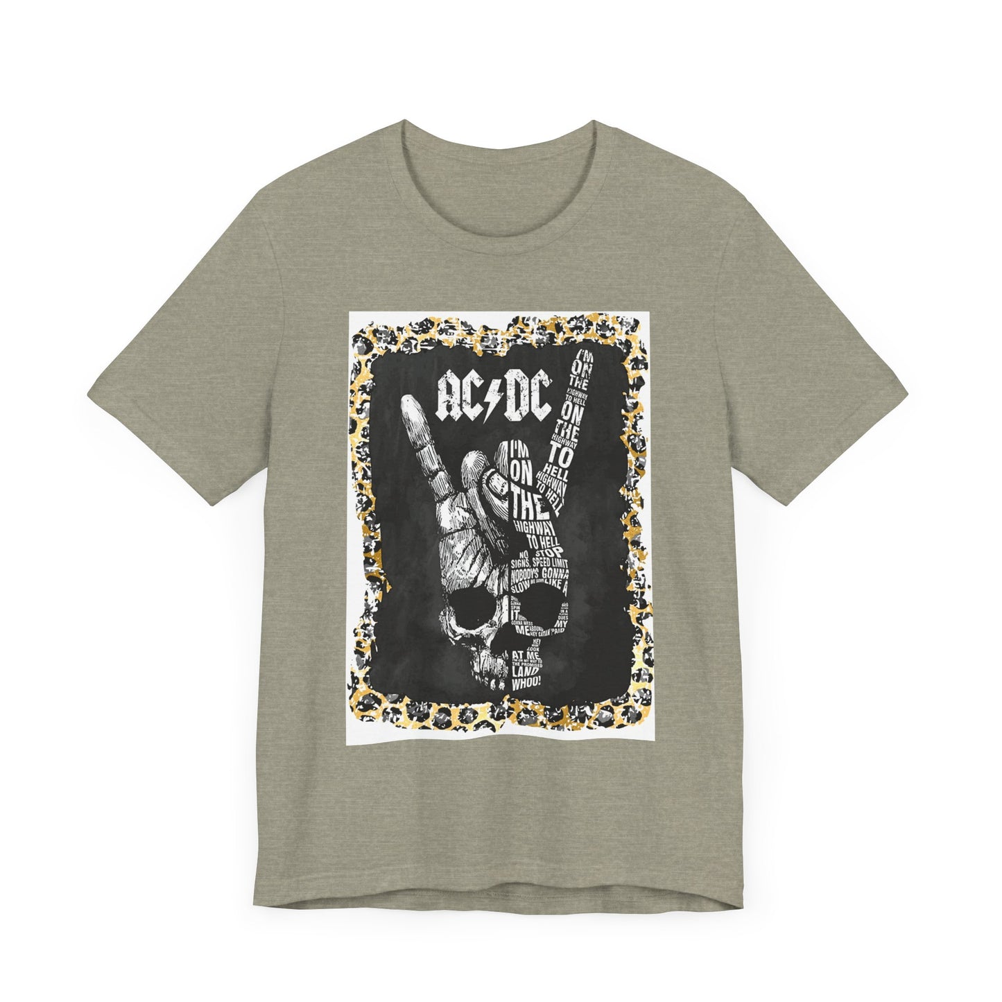 AC/DC Leopard Trim T-Shirt