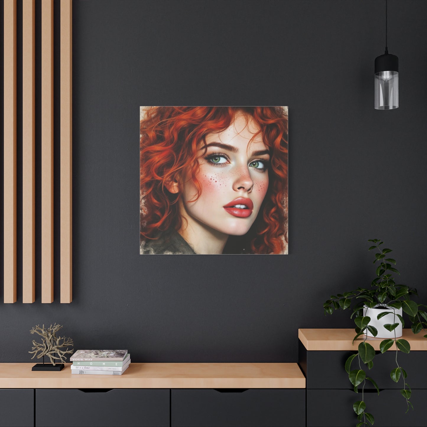 Beautiful Red Head Abstract Art