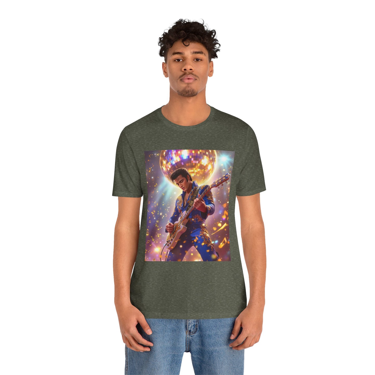 Elvis Blue Jumpsuit Abstract T-Shirt