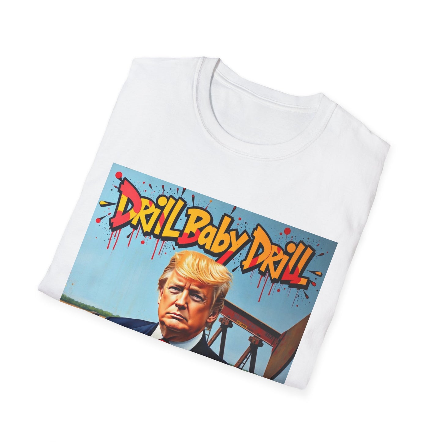 President Trump Drill Baby Drill Abstract T-Shirt